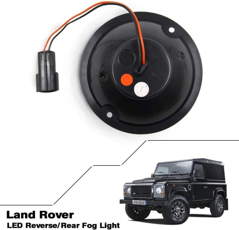 LED Rear Fog Reverse Light 95mm for Land Rover Defender 2001-2016 White Reverse Light Rear Fog Lamp Assembly