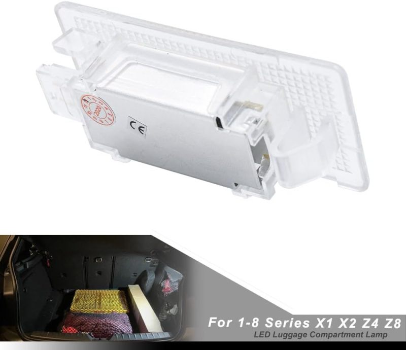 NSLUMO Led Courtesy Luggage Compartment Lights Replacement for B'MW 1 2 3 4 5 6 7 8 Series X1 X2 Z4 Z8 6500K White Led Interior Trunk Cargo Light Assembly