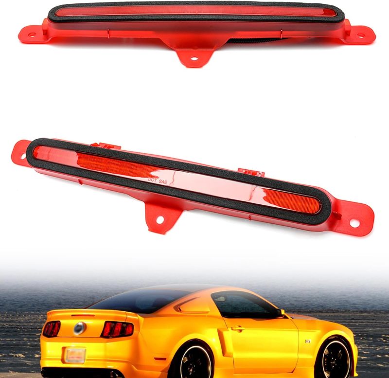 NSLUMO Led Third Brake Light Replacement for F-ord Mustang 2010 2011 2012 2013 2014 S197 Red Strip LED 3rd Brake Center High Mount Stop Lamp Red Lens CHMSL AR3Z13A613A