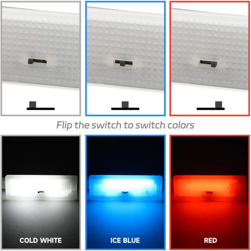 NSLUMO Led Courtesy Door Ambient Lamp for B'MW X3 X4 X5 X6 E83 F25 F26 E70 E71 E72 4PCS White Blue Red Led Welcomed Door Panel Lights Assembly Error Free Door Step Light Replacement