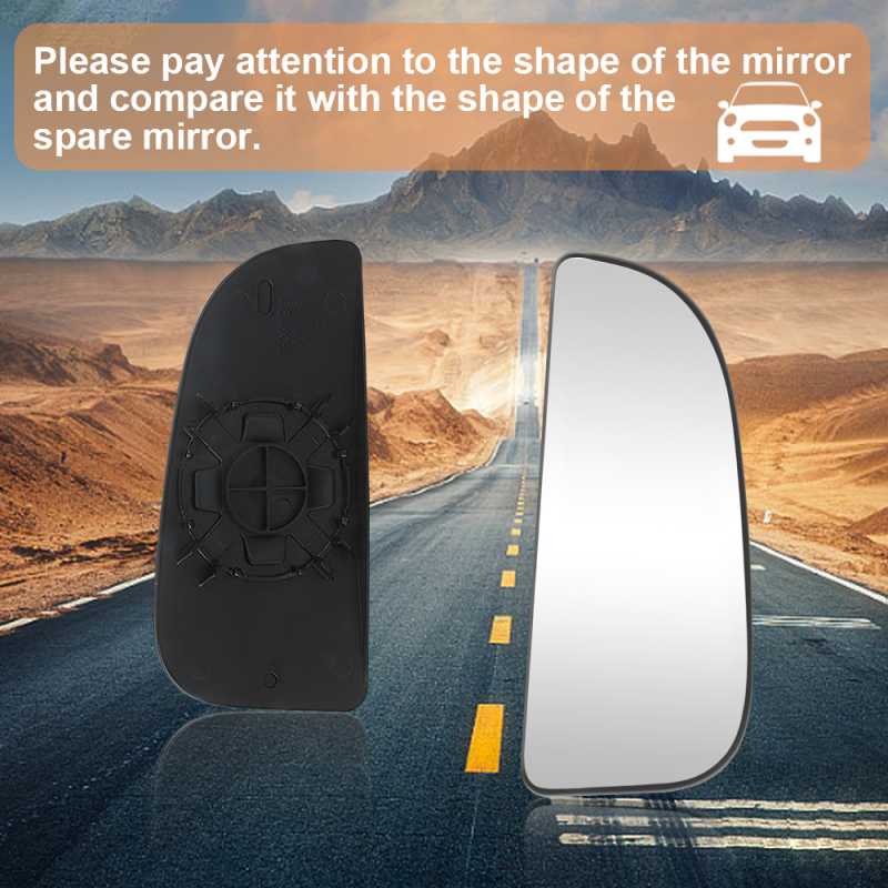 Side View Convex Lower Mirror Driver Left Side View Convex Mirror Backing Plate for 2009-2020 Dodge Ram 1500 2500 3500 4500 5500 Replacement 68067731AA 68067730AA