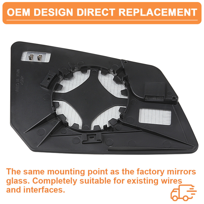 Side Heated Mirror Glass Replacement for 2007-2016 GMC Acadia 2009-2016 Chevrolet Traverse 2007-2010 Saturn Outlook Replaces GM1324124 GM1324119