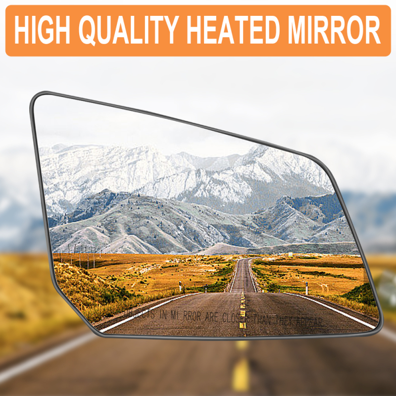 Side Heated Mirror Glass Replacement for 2007-2016 GMC Acadia 2009-2016 Chevrolet Traverse 2007-2010 Saturn Outlook Replaces GM1324124 GM1324119