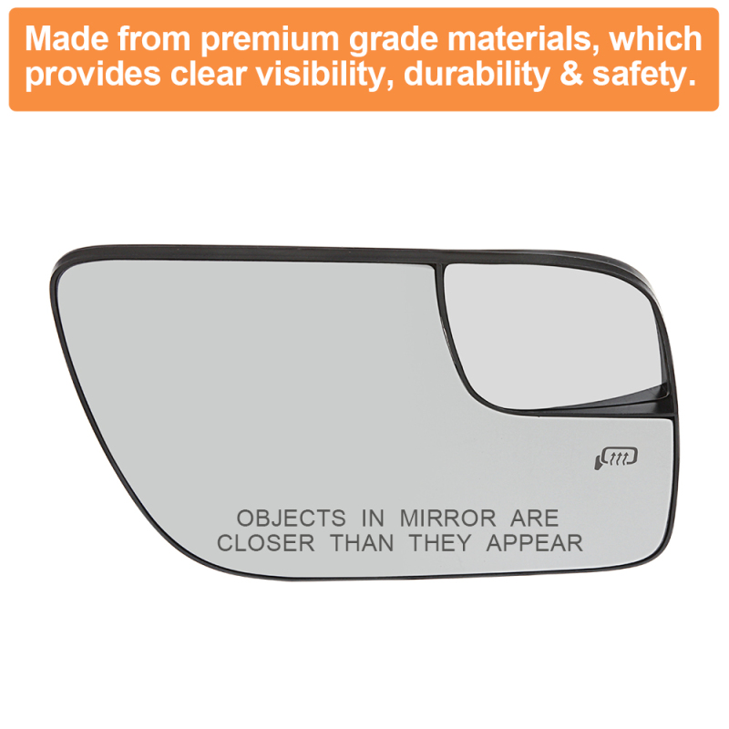 Side Heated Mirror Glass Replacement for 2011-2019 Ford Explorer Blind Spot Mirror Glass BB5Z-17K707-A/BB5Z-17K707-B