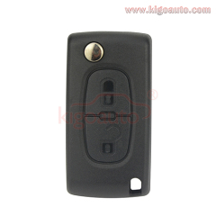 CE0523 Flip remote key 2 button HU83 blade 434Mhz ID46-PCF7941 chip ASK for Peugeot 207 307 407 807 Citroen C2 C3 C4 C5 C8 