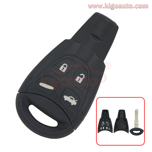 Smart key case 4 button for SAAB  93