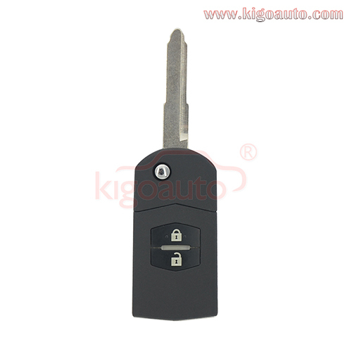 FCC ID SKE126-01 Flip remote key 2 button 433.4Mhz 315Mhz with 4D63 chip for Mazda 2 3 5 6 CX7 MX5 2006-2014 models without proximity keyless system