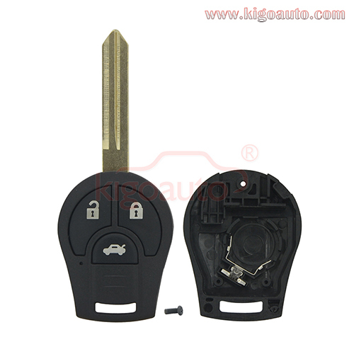 Remote key shell 3 button for Nissan 350Z Sentra Maxima Armada Altima 2002-2015