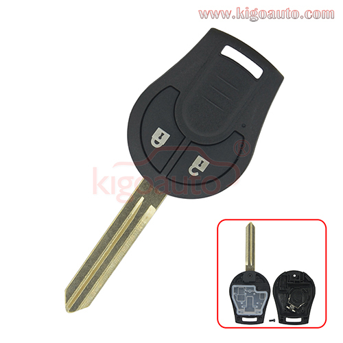 Remote key shell 2button for Nissan Cube Rogue