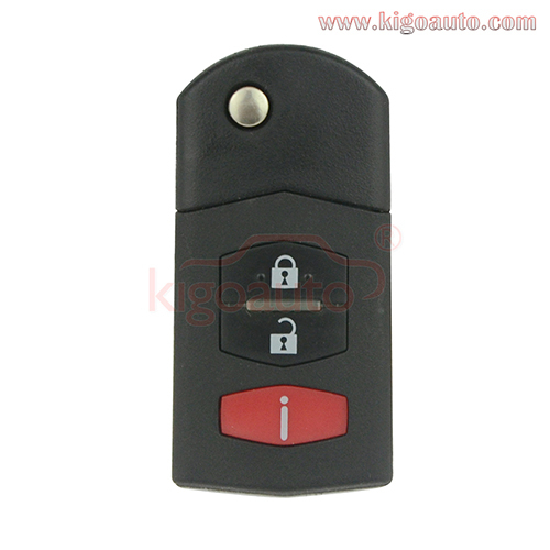 FCC BGBX1T478SKE12501 flip remote key 2button with panic 315Mhz for Mazda 2 5 CX-7 CX-9 2007-2012 SKE125-01