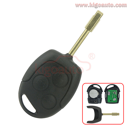 Remote Key 3 Button 434Mhz 4D60 chip / 4D63 chip FO21 blade for Ford Focus Mondeo Fiesta C-max