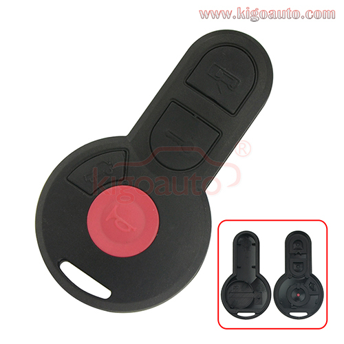 FCC NBG 730956 T Remote case 3 button with panic for VW Golf Jetta  Cabrio Convertible 1997 1998