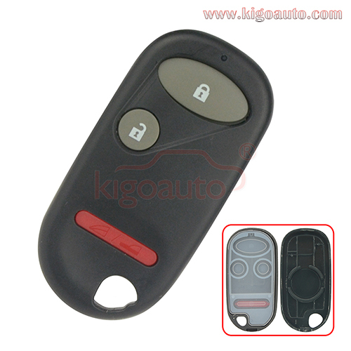 Remote key fob case 2 button with panic for Honda Civic 1996 - 2000