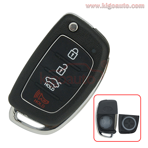 FCC TQ8-RKE-4F16 Flip key shell 3 button with panic for Hyundai Sonata 2014 2015