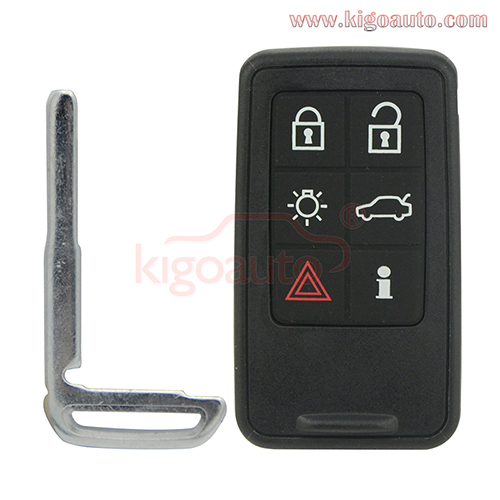 Smart key case shell cover 6 button for Volvo XC70 V70 XC60 S80 S60 2008 2009 2010 2011