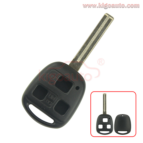 Remote key shell 3 button TOY48 long blade for Lexus GX470 RX350 SC430 2006 - 2009