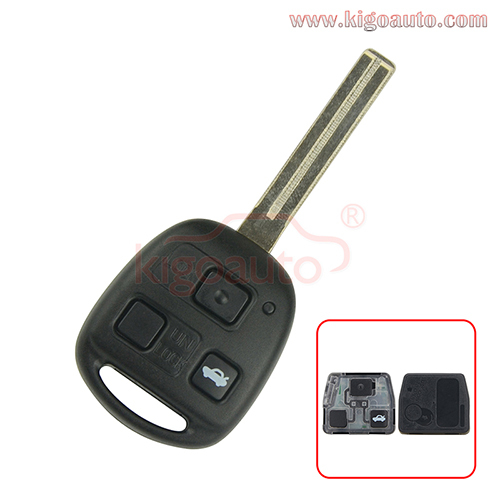 PN 50171 Remote key 3 button TOY48 long blade 315mhz 433mhz 304mhz   for Lexus GX470 RX350 SC430 2007 2008 2009