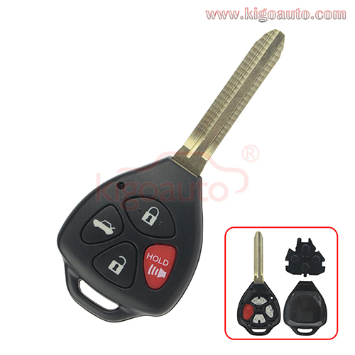 FCC HYQ12BBY Remote key shell 4 button toy43 for Toyota Camry RAV4
