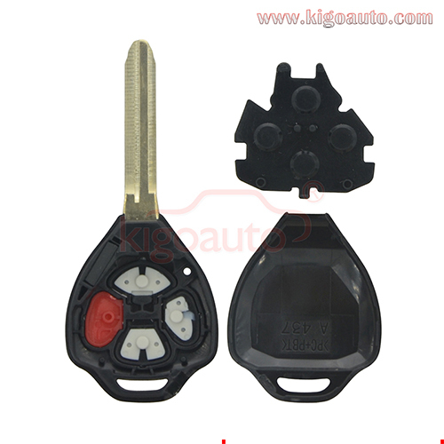 FCC HYQ12BBY Remote key shell 4 button toy43 for Toyota Camry RAV4