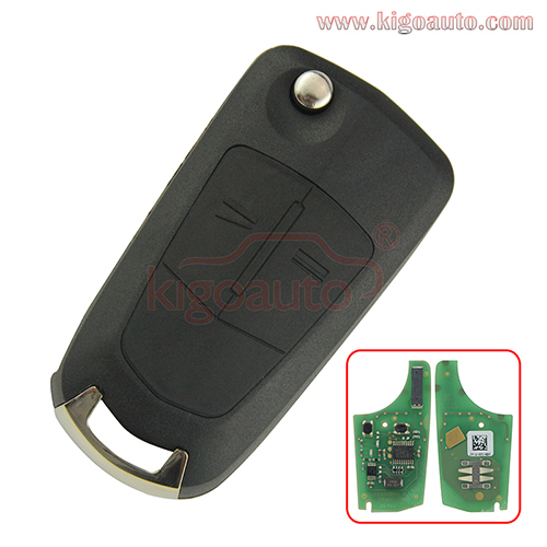 DELPHI G1-AM433TX  93189840 flip remote key 2 button HU100 433Mhz ID46-PCF7941 chip G1-AM433TX for Opel Corsa D 2007 2008 2009 2010 2011 2012