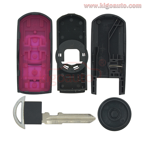 Smart key case 2 button for Mazda  3 CX-5 2015 2016 2017 FCC ID SKE13E-01 remote key fob shell