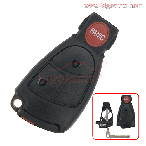 IYZ3312 Smart key shell 3 button with panic with battery holder for Mercedes benz C320 C350 CL500 CLK500 E320 E350 G500 ML500 S350 SLK350 2000-2006