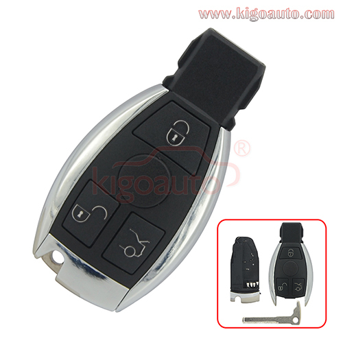 IYZDC07 BGA Smart key case 3 button with battery holder for Mercedes Benz E Class S Class C Class Sl Class CL Class 2000 - 2014