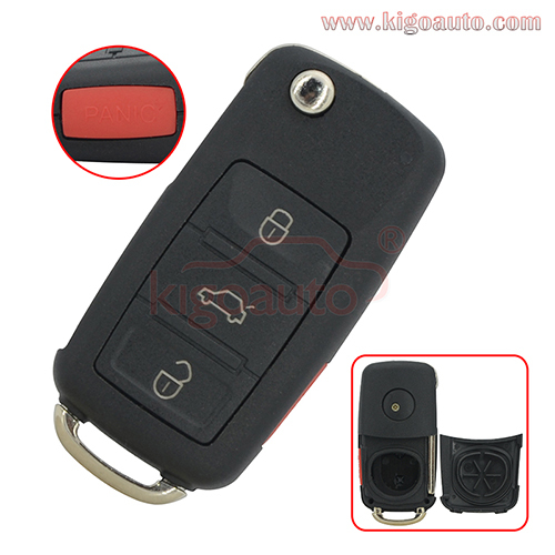 Remote key shell 3 button with panic for VW Touareg 2006 2007 2008