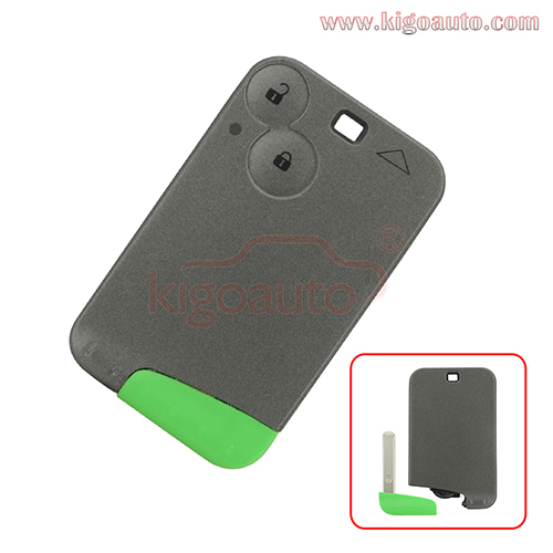 Smart key card 2 button 433Mhz ID46-PCF7947 for Renault Laguna Espace Vel-Satis 2001 2002 2003 2004 2005 2006