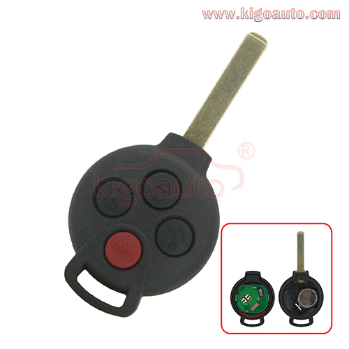FCC KR55WK45144 Remote key 4 button 315Mhz for Mercedes Smart Fortwo 2005-2014