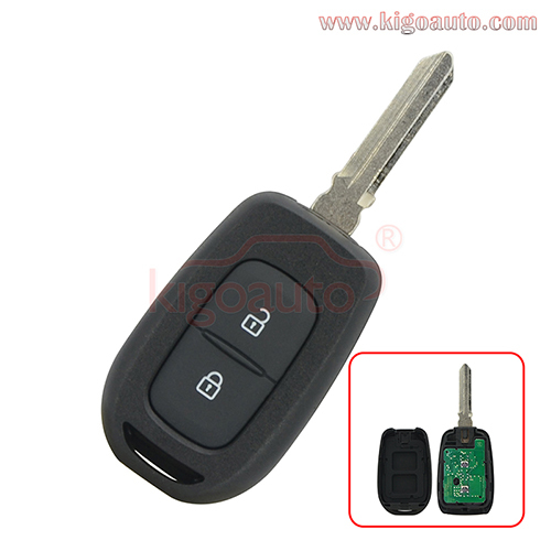 Remote key 2 button 433Mhz FSK AES-4A Chip for Renault Duster Logan Sandero Clio Fluence Vivaro Master Kwid 2016