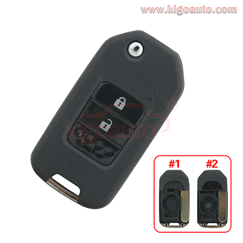 Flip remote key shell 2 button for Honda Civic 2015+ 35118-TV0-E20