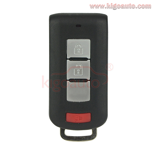FCC OUC644M-KEY-N keyless go smart key 2 button with panic 315mhz 434mhz ID46-PCF7952 chip for 2008-2019 Mitsubishi Outlander Mirage PN: 8637A316
