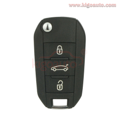 Part No.5FA010353 9807343377 Flip key remote 3 button 433Mhz FSK 46 chip or 4A chip for Peugeot 508 301