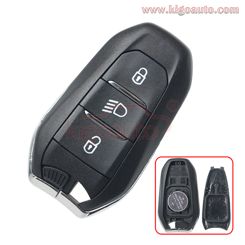 P/N 98097833ZD 98097814ZD Smart key 3 button 433MHZ 46 chip or HITAG AES 4A chip PCF7945M for Citroen C3 C4 Peugeot 308 508 3008 5008 2016+