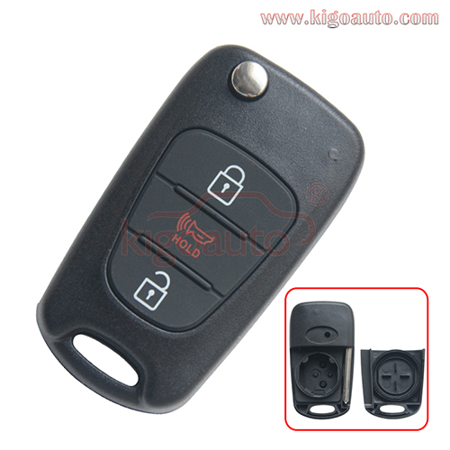 NYOSEKSAM11ATX  Flip key shell 3 button for Hyundai Elantra Kia Sportage