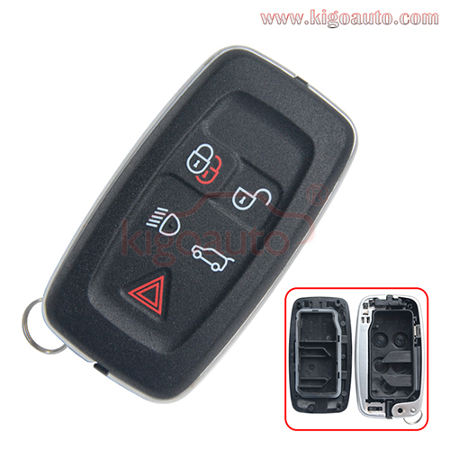 P/N AH22-15K601-AD smart key case 5 button for Landrover Range Rover Sport LR4 2010 2011 2012 FCC KOBJTF10A
