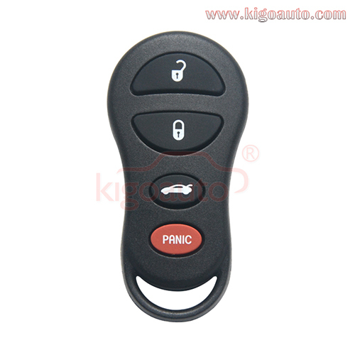 Remote fob case 4 button for Chrysler 300M Sebring Sedan Dodge Intrepid Jeep Liberty 2002 2003 key shell