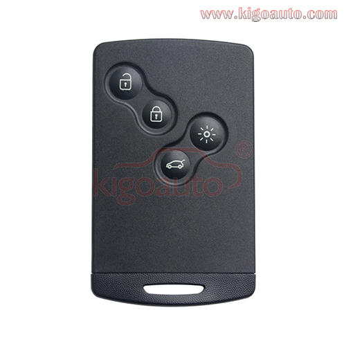 Smart key card case shell 4 button for Renault Koleos Laguna III Megane III Scenic III