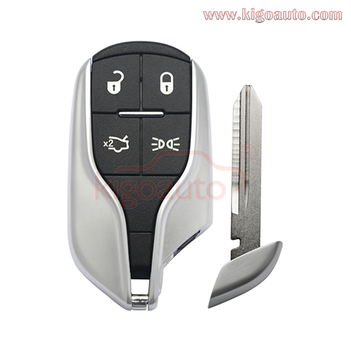 FCC M3N7393490 Smart key 4 button 433mhz  ID46 chip for Maserati Quattroporte Ghibli 2012 - 2015