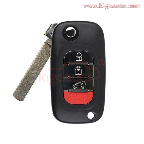 Flip Remote Key 4 button 433Mhz 4A Chip for Mercedes Benz Smart Fortwo 453 Forfour 2015 2016 2017