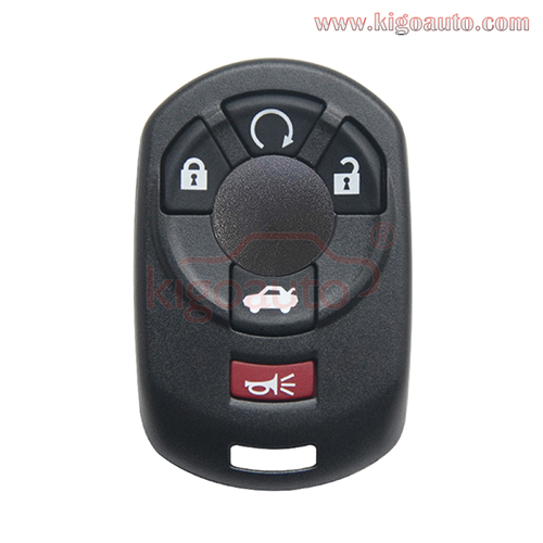 FCC M3N65981403 remote key case 5 button for Cadillac STS 2005 2006 2007 PN 15212382