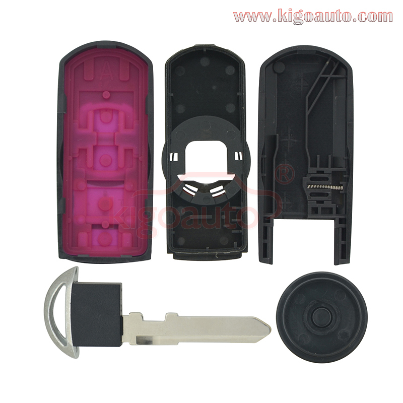 FCC ID WAZSKE13D01  WAZSKE13D02 smart key case 3 button for Mazda CX-3 CX-5 2017 2018 2019 PN KDY3-67-5DY