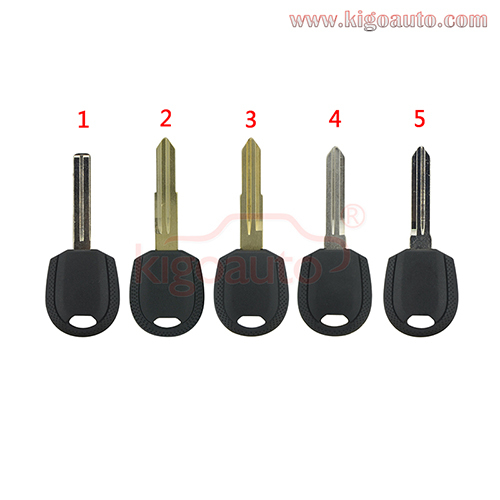 Transponder key shell for Kia ignition key blank