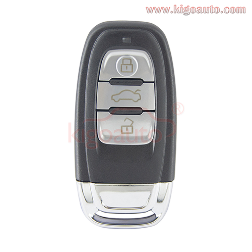 FCC 8T0959754C smart key  remote fob 3button 315mhz 434mhz 868mhz for Audi A4 A5 A6  A8 Q5 Q7 S4 S5  2009 2010 2011 2012
