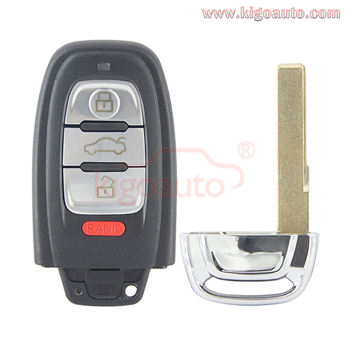 PN 8T0 959 754C smart key 3 button with panic 315Mhz for Audi Q5 A4 A5 A6 A7 A8 2009-2017