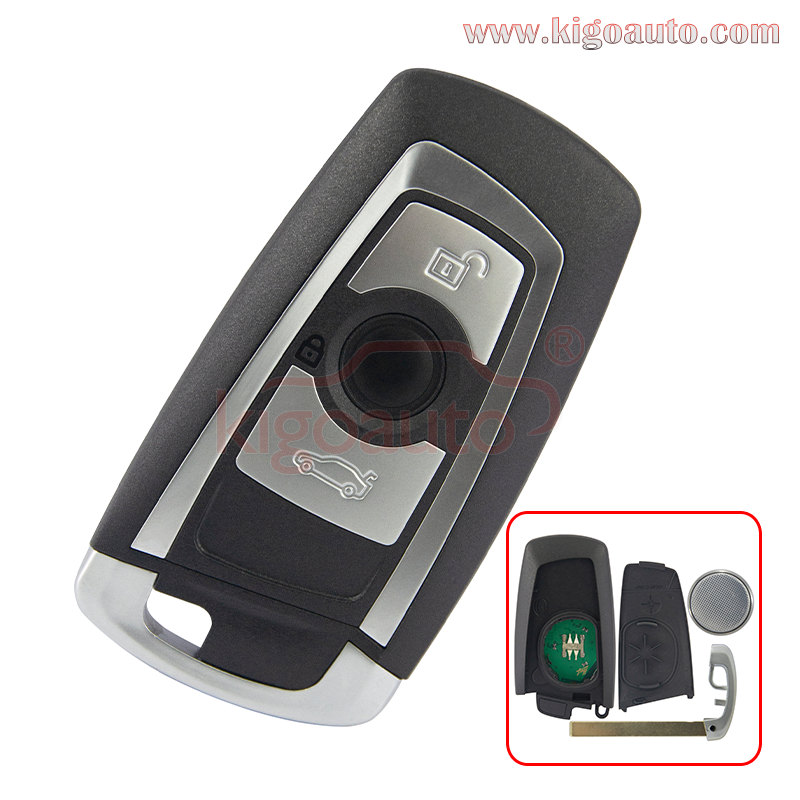 FCC YGOHUF5662 smart key 3 button 868Mhz HITAG-PRO ID49-PCF7953P chip for BMW F series CAS4+/ FEM 4008C-HUF5662 (with Foot Kick Sensor)