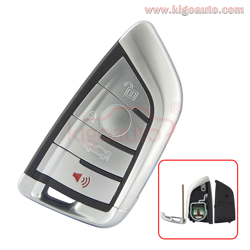 Smart key remote FEM 4 button 315Mhz 433 Mhz 868Mhz ID49-PCF7953 chip for BMW X5 X6 2014 2015 FCC NBGIDGNG1(with Foot Kick Sensor)