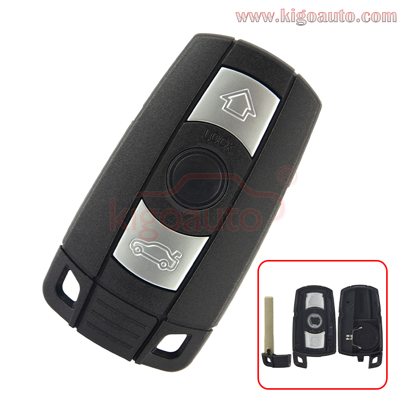Smart key case 3 button for BMW 1,3,5 SERIES E36 E87 E90 E91 X5 X6 Z4 2006-2013