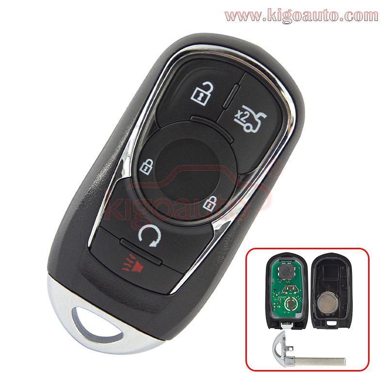FCC HYQ4AA 315mhz  smart key 5 button HYQ4EA 433mhz ID46 chip for 2017 2018 Buick Encore PN: 13508414